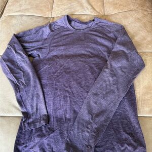 lululemon athletica Men's Heathered Purple Long Sleeve Tee